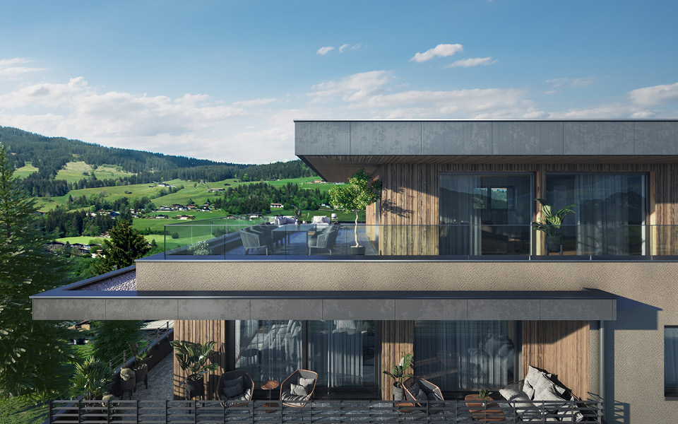 Außenansicht des Penthouses 